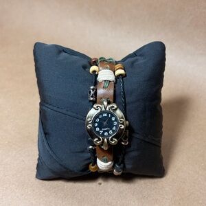 Vintage Style Leather Wrap Watch